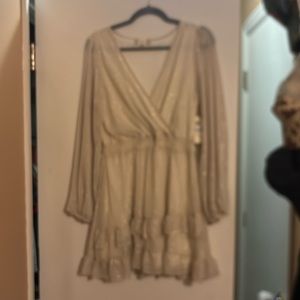 Altered state size medium dress. Never worn with tags. Long sleeve mini dress.